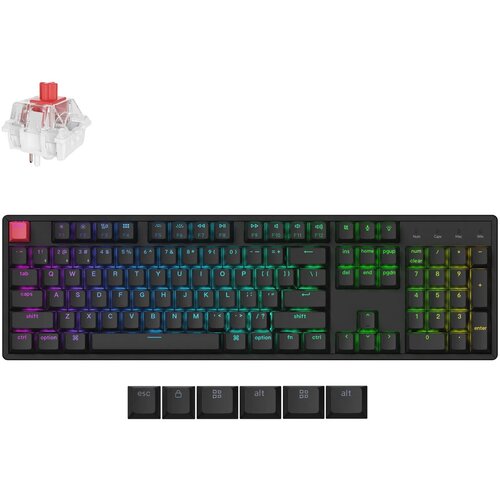 KEYCHRON K10 QMK (Version 2) Brezžična mehanska tipkovnica RGB LED / Super Switch Red / K10X-C1, (22104480) Slike