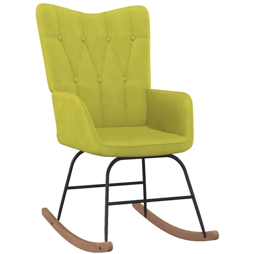 vidaXL Gugalni stol zeleno blago, (20702425)