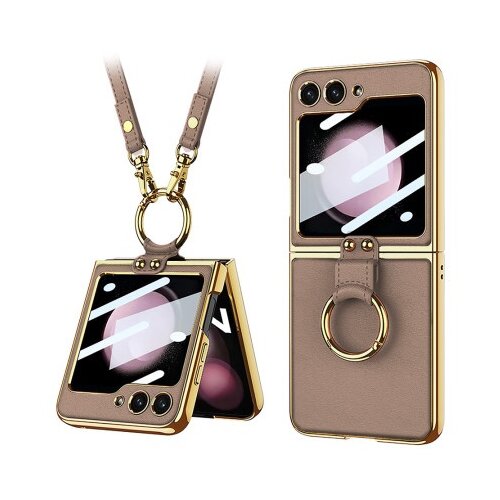  Futrola gold edge za samsung f741b galaxy z flip 6 5g braon (gkk case) ( F116930 ) Slike