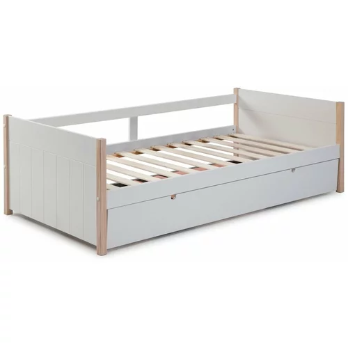 Marckeric bijeli krevet s dodatnim krevetom na izvlačenje Kiara, 90 x 190 cm