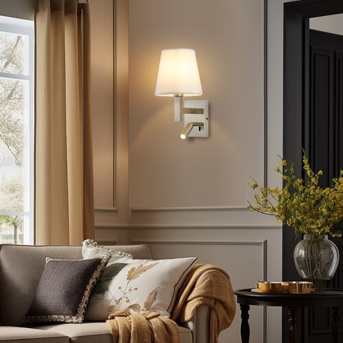  Brilagi - LED zidna lampa DEYA 1xE14/40W/230V + LED/3W bela/mat hrom Slike