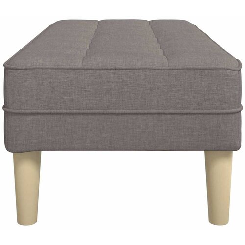  Klupa s jastukom Sivo-smeđa 113 x 57 x 39 cm tkanina Slike