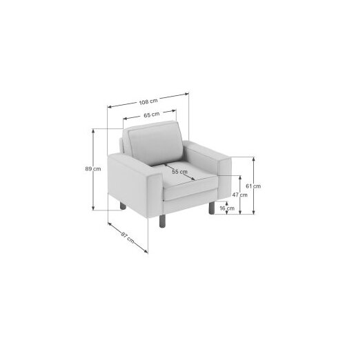 Atelier Del Sofa Fotelja Sparrow 1, Krem Slike