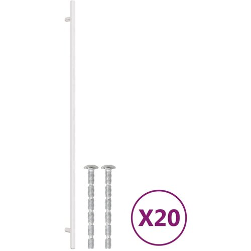 vidaXL Ročaji za omarico 20 kosov srebrni 480 mm nerjaveče jeklo, (21415828) Cene