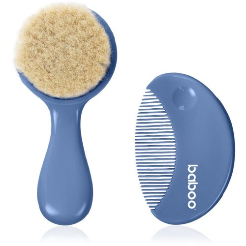Baboo Baby Hair Brush and Comb Set set za lase za otroke od rojstva Blue Haze 2 kos Slike