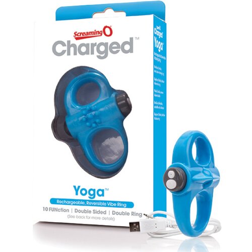 The Screaming O - Charged Yoga Vibe Ring Blue Slike