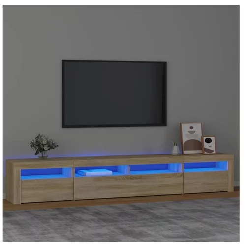  TV omarica z LED lučkami sonoma hrast 240x35x40 cm