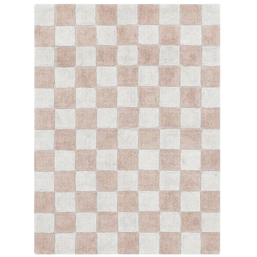 Lorena Canals Svijetlo ružičasti/krem periv/ručno rađen pamučan tepih 120x160 cm Kitchen Tiles Rose –