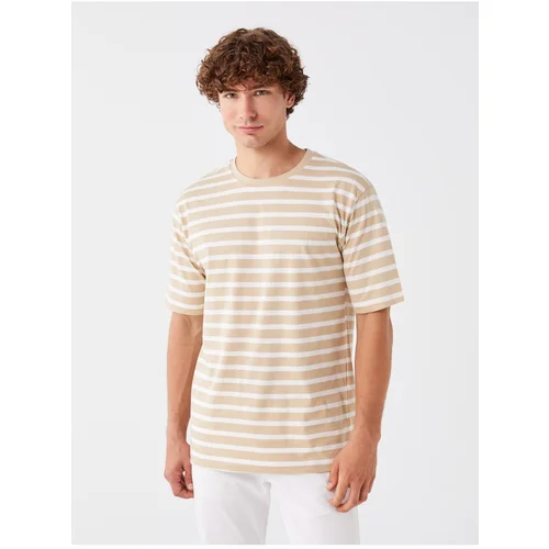 LC Waikiki Crew Neck Short Sleeved Striped Combed Combed Men's T-Shirt.