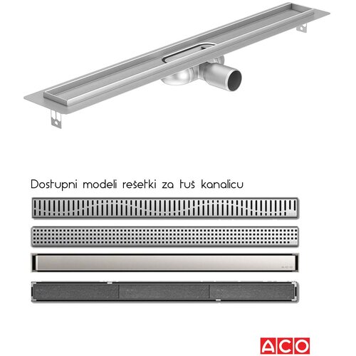 Aco Tu&scaron; kanalica sa horizontalnom flan&scaron;nom 58,5cm -9010.88.21 Cene