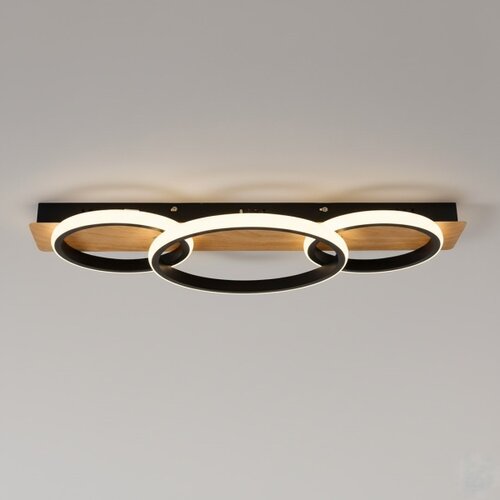  LED plafonsko svetlo ROWENA LED/18W/230V crna/braon Slike
