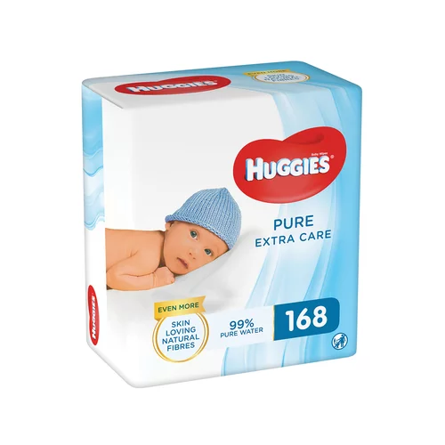 Huggies Mokri robčki Pure Extra Care, 3x56 kos