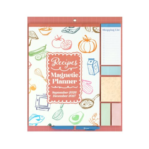 Grupo Erik Editores S. L. Zidni magnetni planer 2026/27 sa hemijskom - Recipes, 16-Month, 30x35 cm Slike