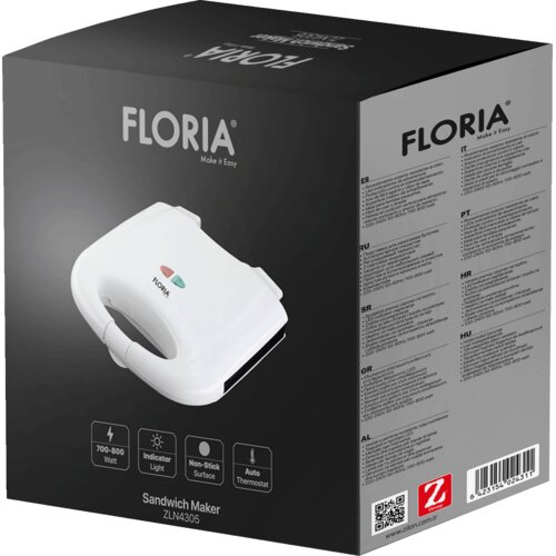 Floria Sendvič Toster, LED indikator, 750 W - ZLN4304 Slike
