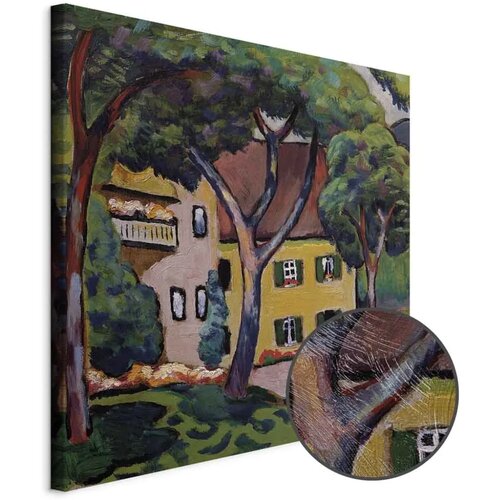  Slika - August Macke &ndash; Staudacherhaus in Tegernsee 60x60 Premium Print Cijene