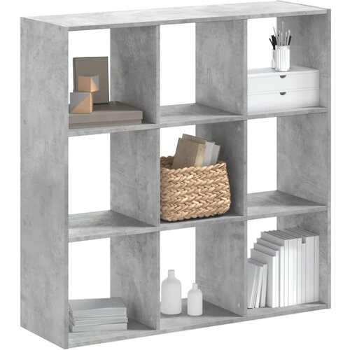 The Living Store Knjižna omara betonsko siva 102x32x102 cm inženirski les - Knjižna Omara, (21497162) Cene
