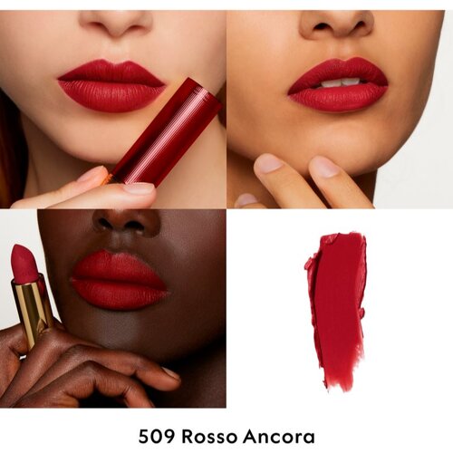 Gucci Beauty Rouge &amp;agrave; L&amp;egrave;vres Matte Lipstick matirajoča &amp;scaron;minka odtenek 509 Rosso Ancora 3.5 g Slike