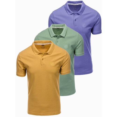 Ombre Set of men's pique knit polo shirts 3-pack Slike