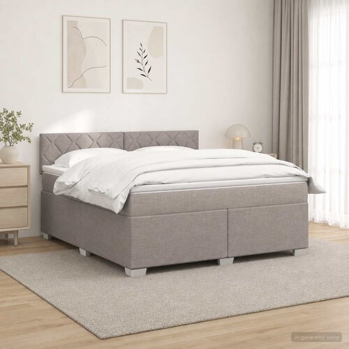  Boxspring krevet s madracem Sivosmeđa 160 x 200 cm Tkanina Cijene