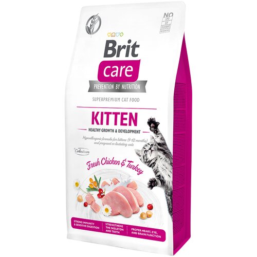 Brit Care Grain-Free Kitten Healthy Growth & Development - Varčno pakiranje: 2 x 7 kg Cene