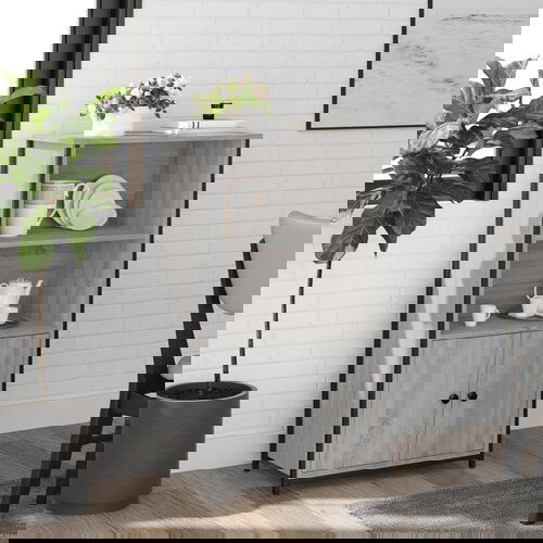 VidaXL Visoka komoda siva boja hrasta 62x32x103 5 cm konstruirano drvo Slike