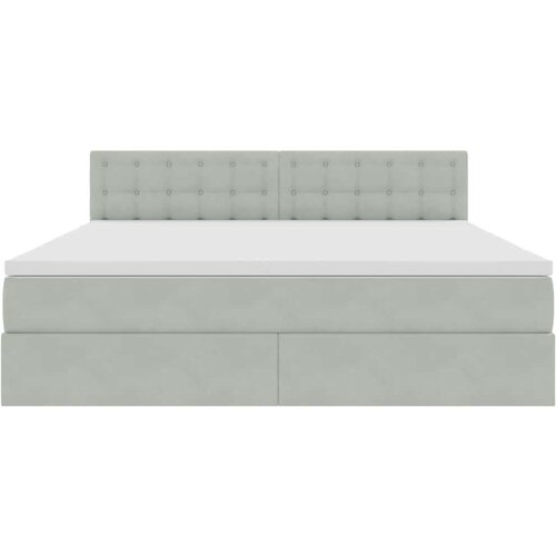  Krevet S LED lampica Svijetlo siva 160 x 200 cm Bar&amp;scaron;un Slike