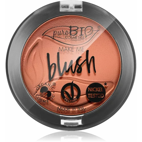 puroBIO cosmetics Long-lasting Blush dugotrajno rumenilo nijansa 02 Matte Coral Pink 5,2 g