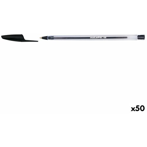 Kemični Svinčnik Molin BC188 Kristal 1 mm Črna (50 kosov) Slike