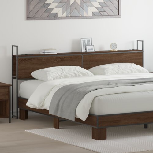  Headboard za shranjevanje z postajo za polnjenje Rjavi hrast, (5000142103) Cene