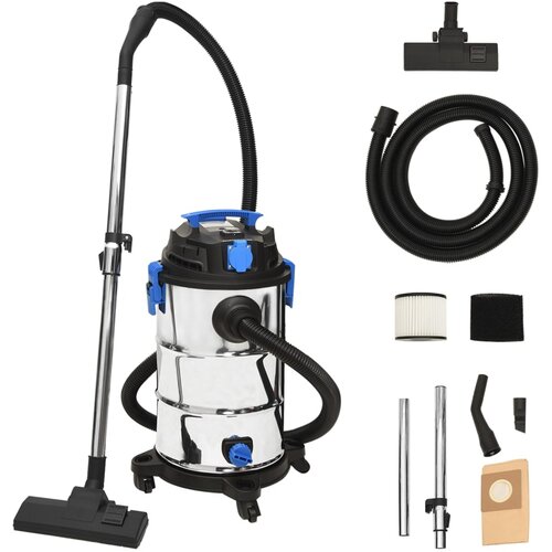 Usisivač za mokro i suho či&scaron;ćenje 1200 W 30 L srebrni Cijene