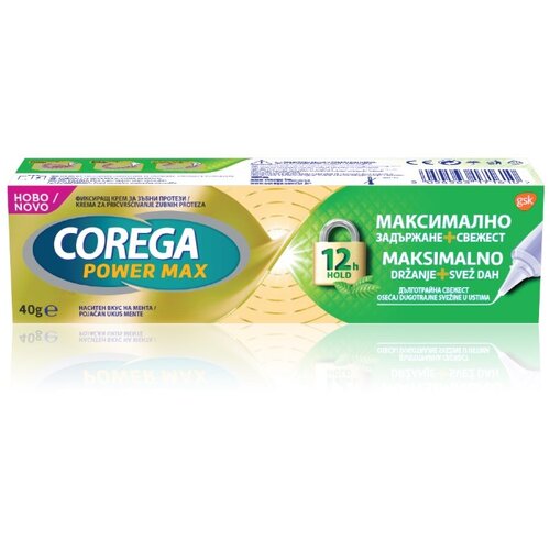 Corega Krema za za pričvr&amp;scaron;ćivanje zubne proteze Max Hold+Fresh, 40g Slike