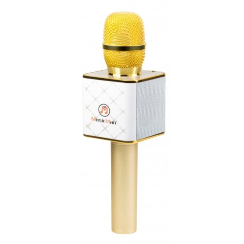Music Man Mikrofon Karaoke BT-X31 zlat/bel, (20442088) Cene