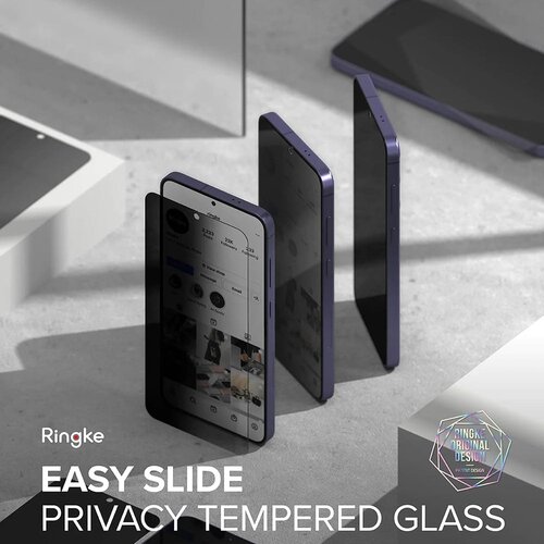Ringke Easy Slide kaljeno steklo (2 kosa) za Samsung Galaxy S24 Plus &amp;ndash; Privacy Slike