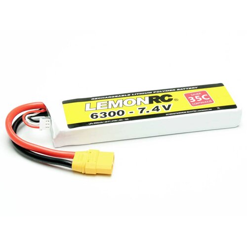 LemonRC lipo akumulatorski paket za modele 7.4 V 6300 mAh &Scaron;tevilo celic: 2 35 C mehka torba XT90, (20640923) Cene