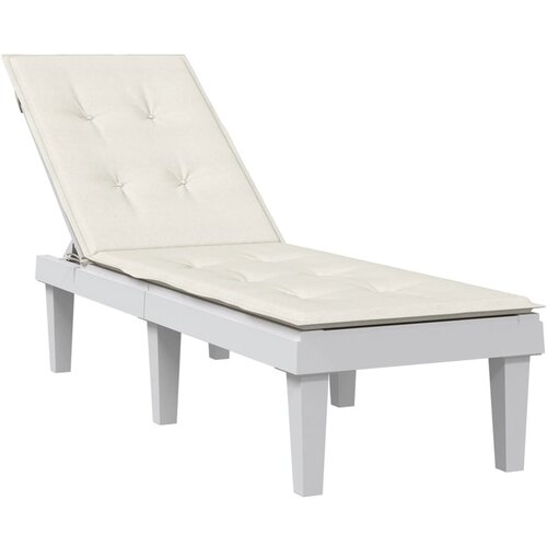 VidaXL Jastuk za ležaljku pro&amp;scaron;arani krem (75+105)x50x3 cm tkanina Slike