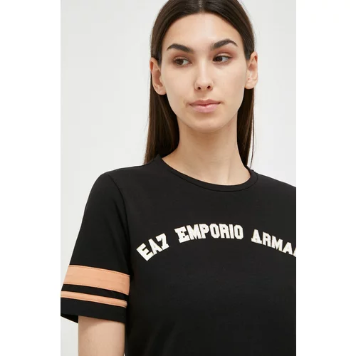 Ea7 Emporio Armani Kratka majica ženski, črna barva