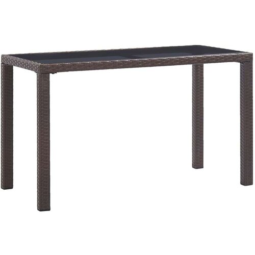  Vrtni stol smeđi 123 x 60 x 74 cm od poliratana Slike