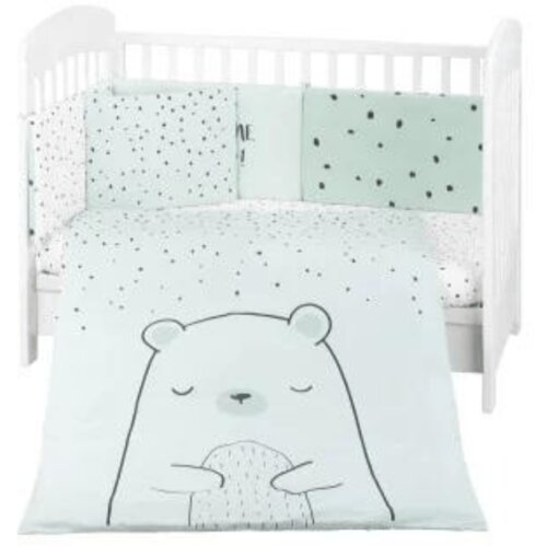 Kikka Boo posteljina sa ogradicom 6 pcs 70/140 Bear with Me mint ( KKB60119 ) Slike