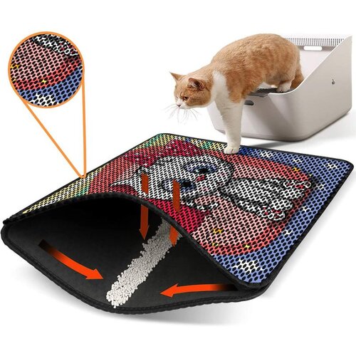 WALLXPERT Nrszn0069 multicolor cat litter mat Cene