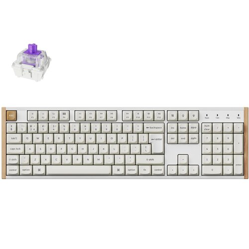 KEYCHRON K10 HE brezžična mehanska tipkovnica aluminij Gateron nebula mag stikala RGB Bela - Special Edition (K10H-Q1-UK), (5000331424) Cene