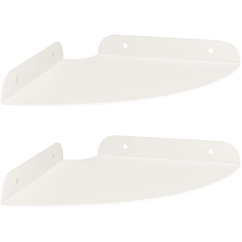  Lebdeća polica s policom s pohranom 2 pcs Bijeli 18 x 18 x 2 cm Slike