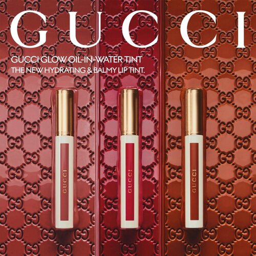 Gucci Glow Oil-In-Water Tint Liquid Lipstick ble&amp;scaron;čeča vlažilna tekoča &amp;scaron;minka odtenek 225 Marianne Mauve 6.5 ml Slike