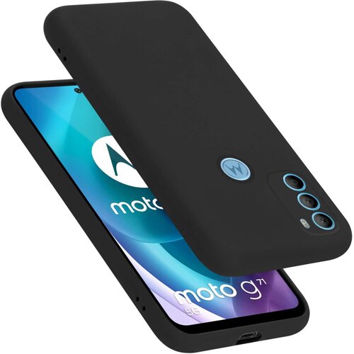 Cadorabo Ohi&scaron;je je združljivo z Motorola MOTO G71 5G in tekoča črna barva - Za&scaron;čitni ovitek iz prožnega silikona TPU, (20860264) Cene