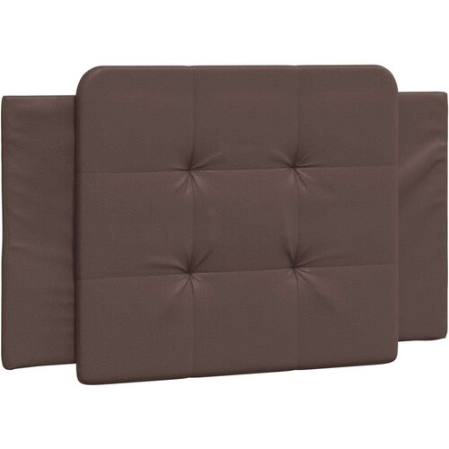 VidaXL okvir za krevet s uzglavljem smeđi 80 x 200 cm od umjetne kože Slike