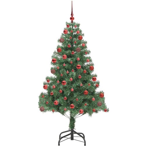 VidaXL Božićno drvce s 300 LED svjetlima s stalakom Zelena 180 cm PVC Slike
