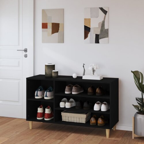  za cipele crni 102 x 36 x 60 cm od konstruiranog drva Slike