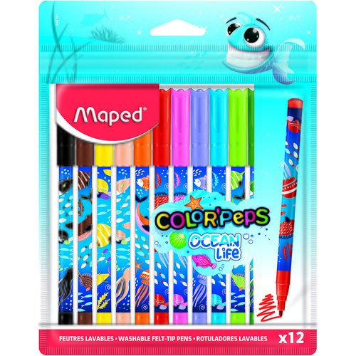  FLOMASTERI MAPED COLOR`PEPS OCEAN DECO 1/12 Cene