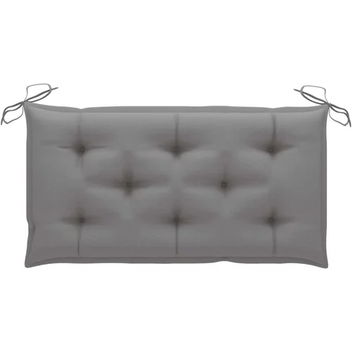 Jastuk za vrtnu klupu sivi 100 x 50 x 7 cm od tkanine