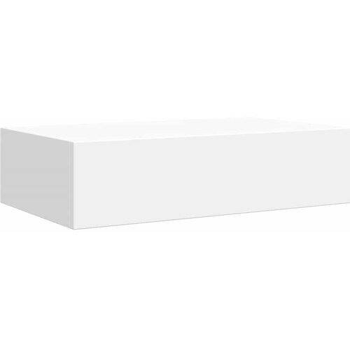  Zidne police s ladicom 2 kom bijele 40 x 23,5 x 10 cm MDF Slike