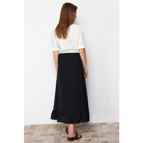 Trendyol Black Wrap Skirt Cene